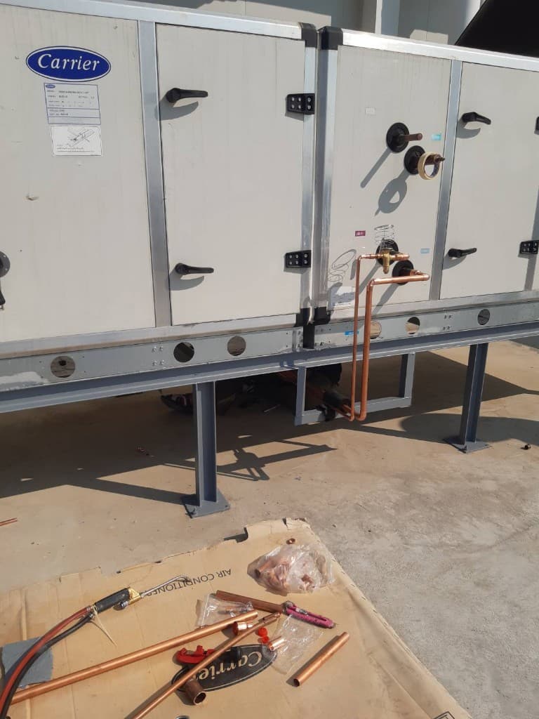 Outdoor Carrier chiller installation