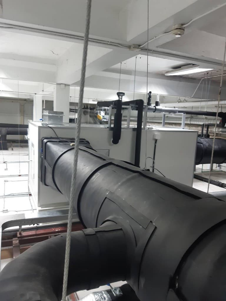 Insulated HVAC pipework